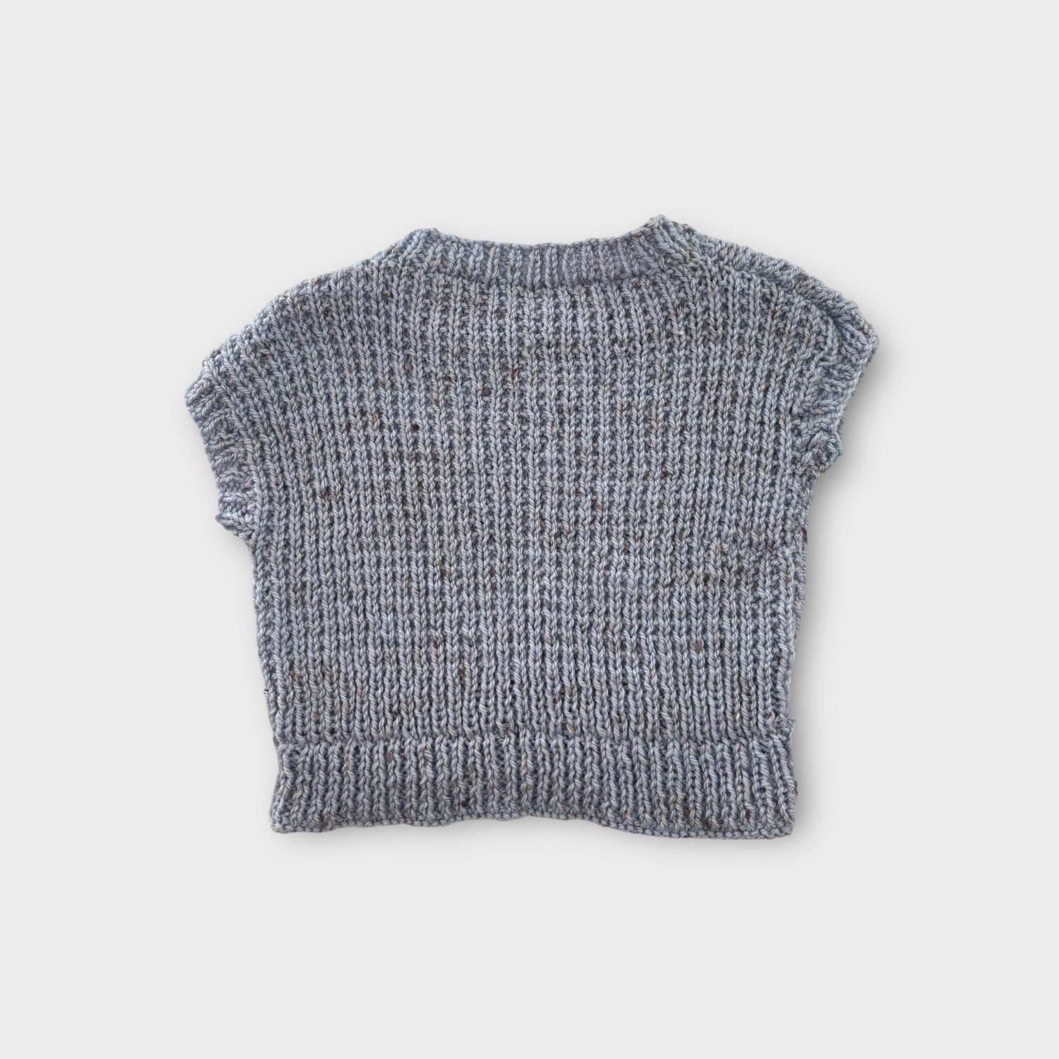 Handmade Grey Knit Vest, Size 4