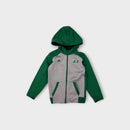 Retro Adidas Green and Grey Saskatchewan Roughriders Zip-Up Jacket, Size 5-6