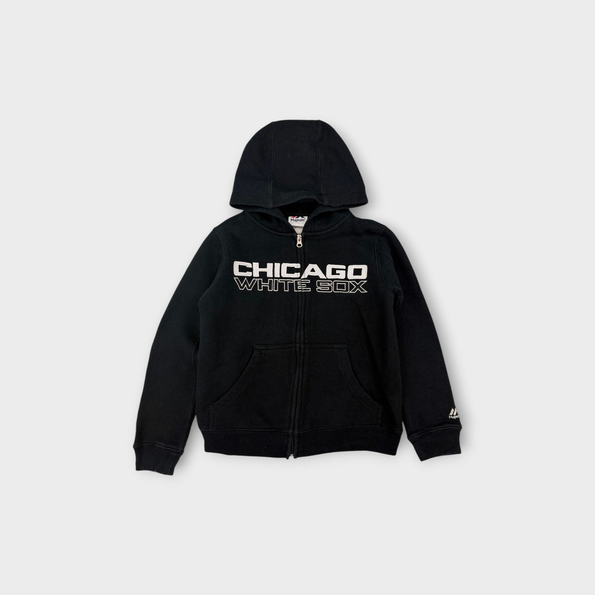 Retro Chicago White Sox Zip Through Hoodie, Size 7-8