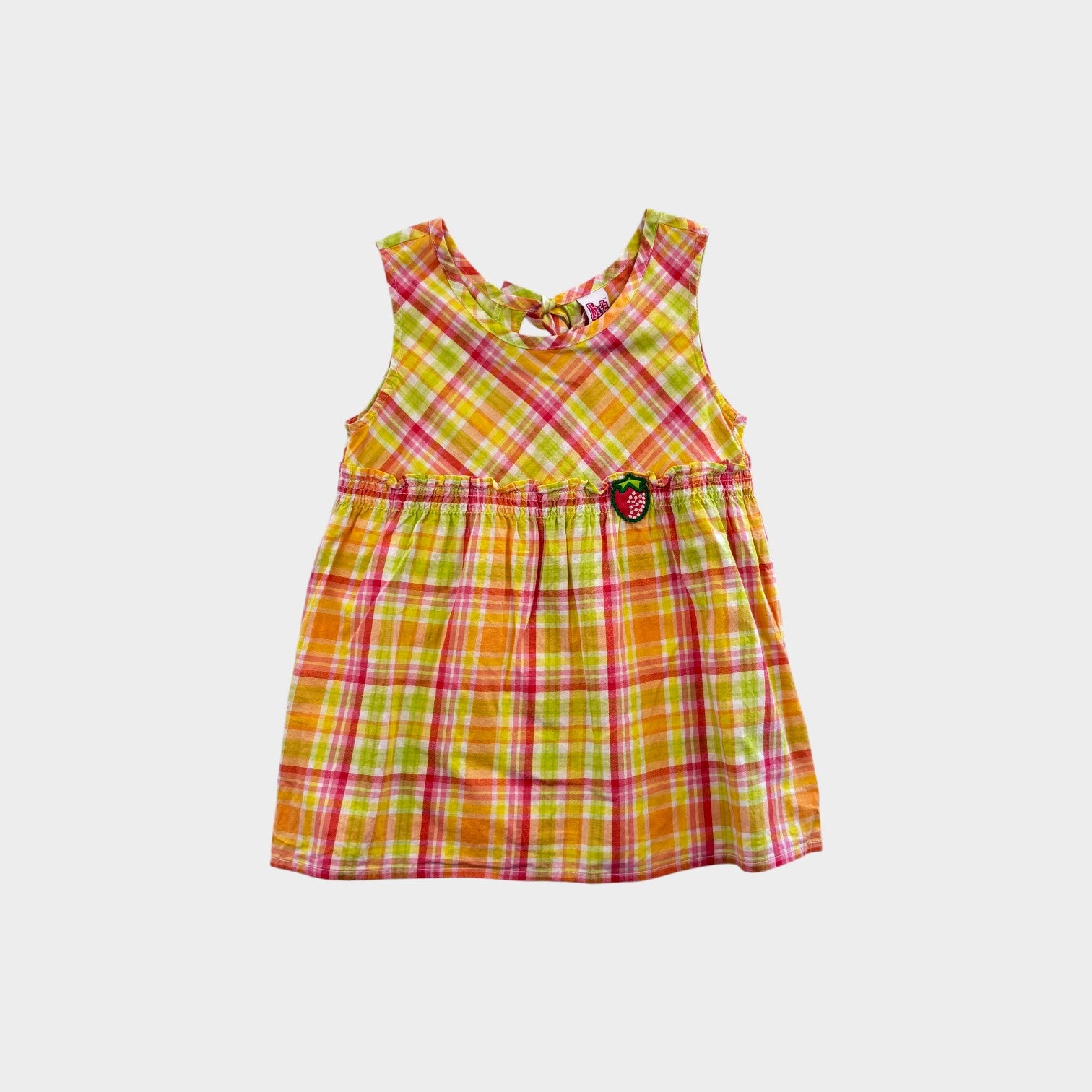 Vintage Plaid Peplum Shirt, Size 6