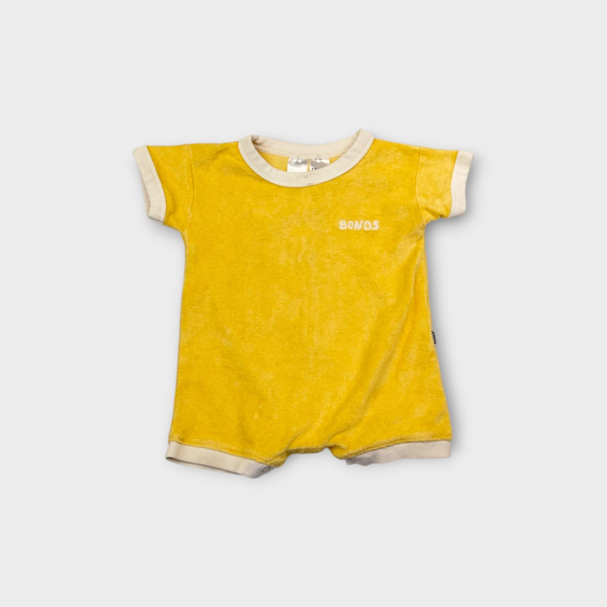 Yellow Terry Romper, Size 00
