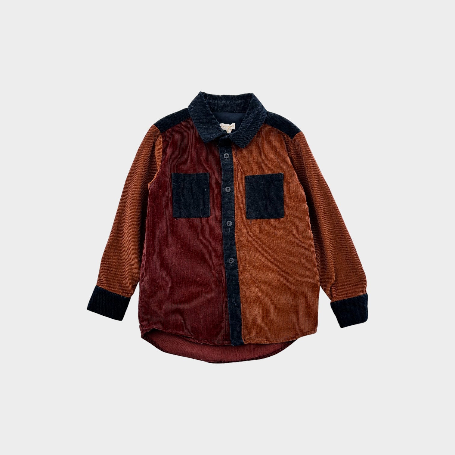 Brown, Navy Corduroy Shirt, Size 6