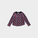 Petit Bateau Flower Print Jumper, Size 6