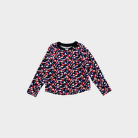 Petit Bateau Flower Print Jumper, Size 6
