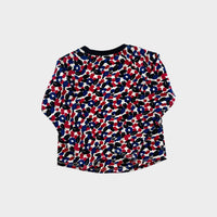 Petit Bateau Flower Print Jumper, Size 6