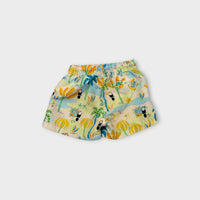 Tropical Print Swim Shorts, Size 4