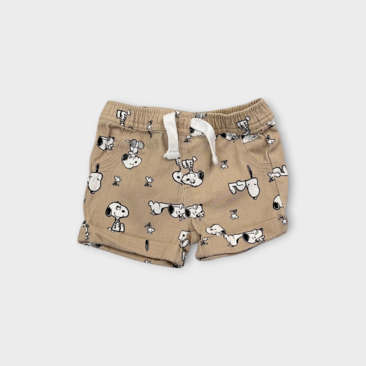 Beige Snoopy Shorts, Size 00