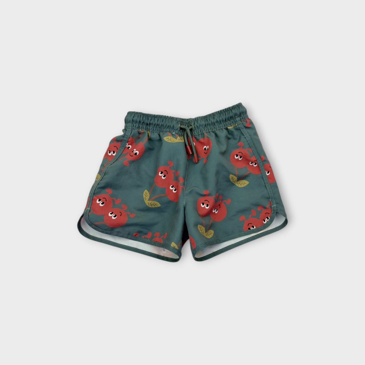 Cherry Print Swim Shorts, Size 4