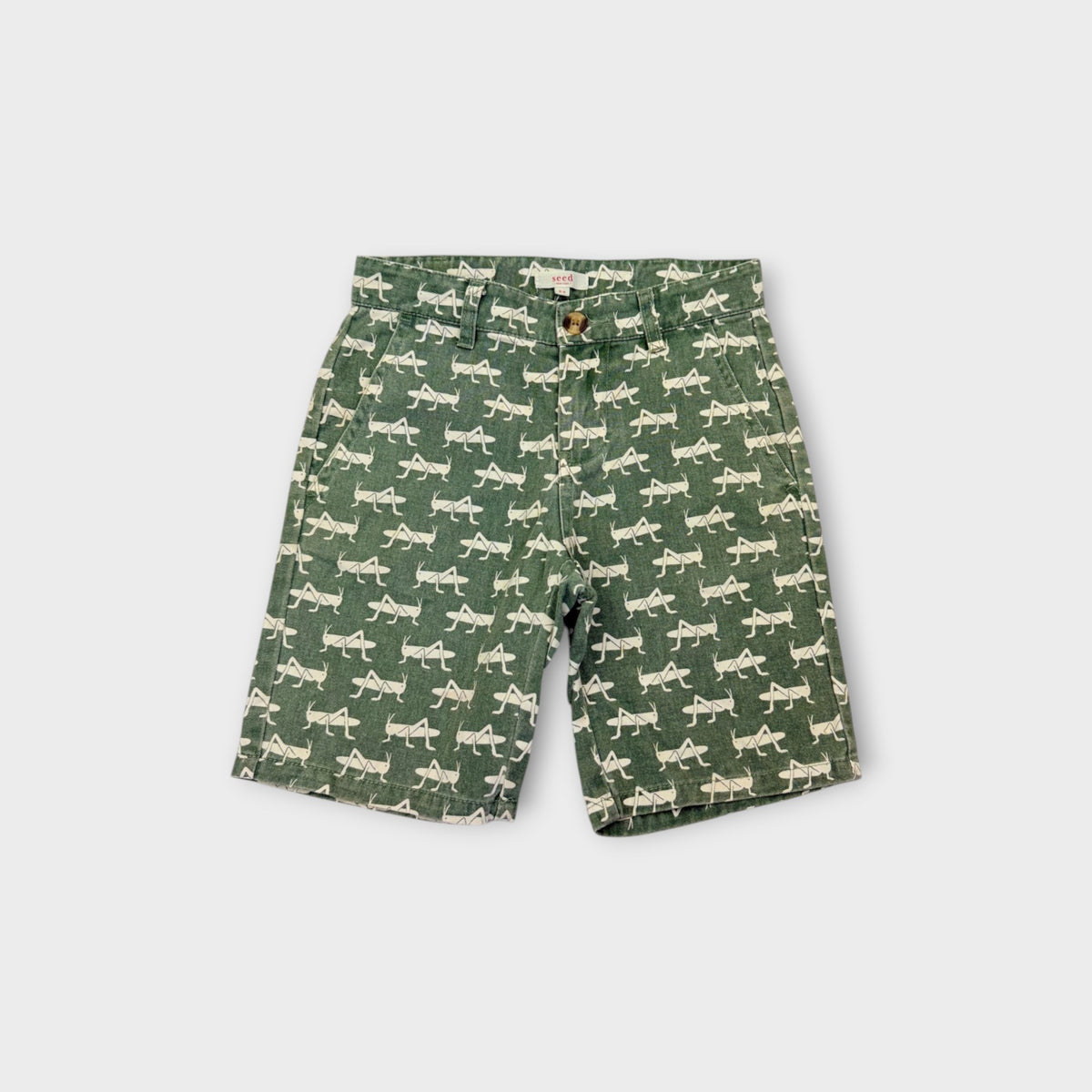 Green Grasshopper Chino Shorts, Size 8-9