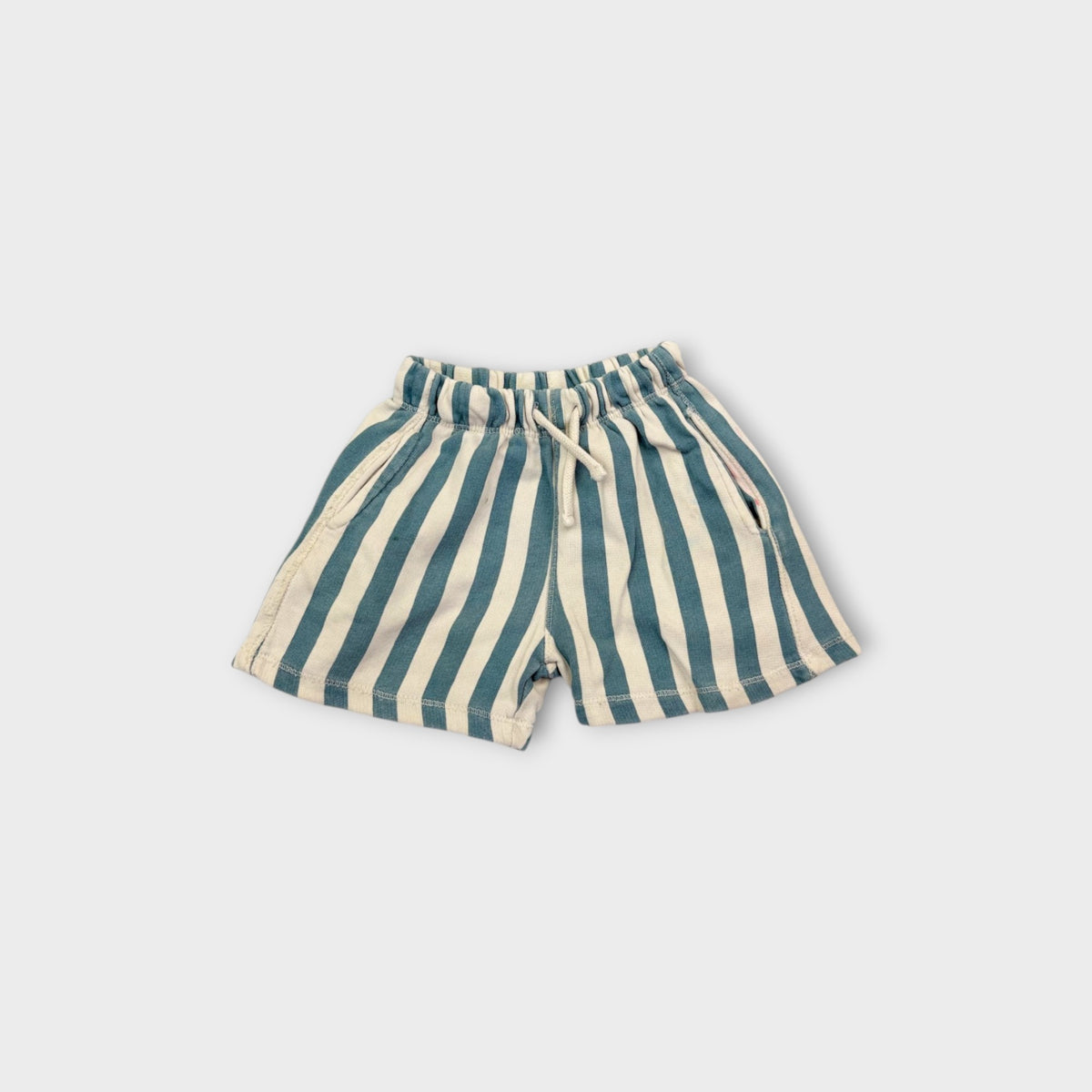 Blue & White Stripe Shorts, Size 3