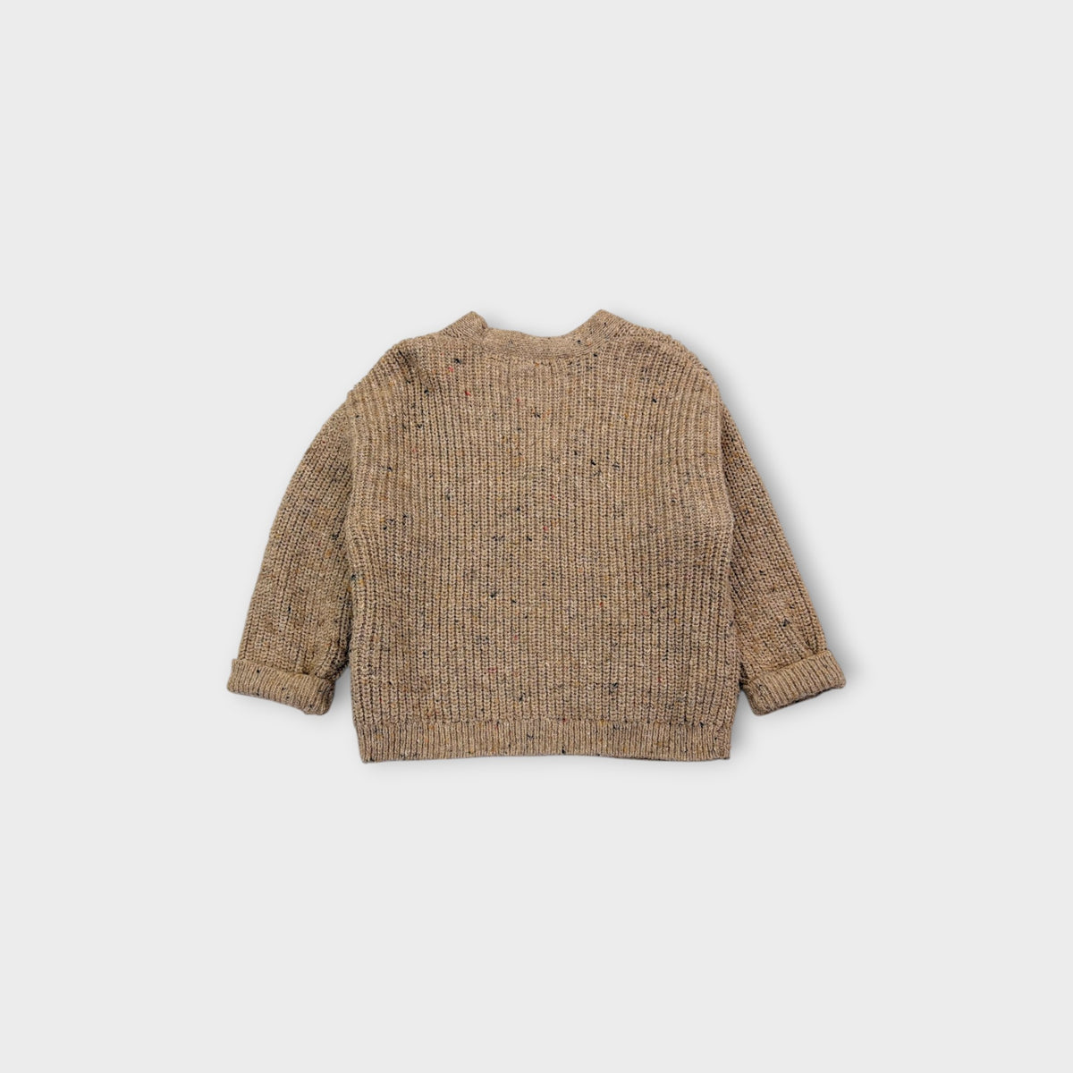 Beige Knit Cardigan, Size 3