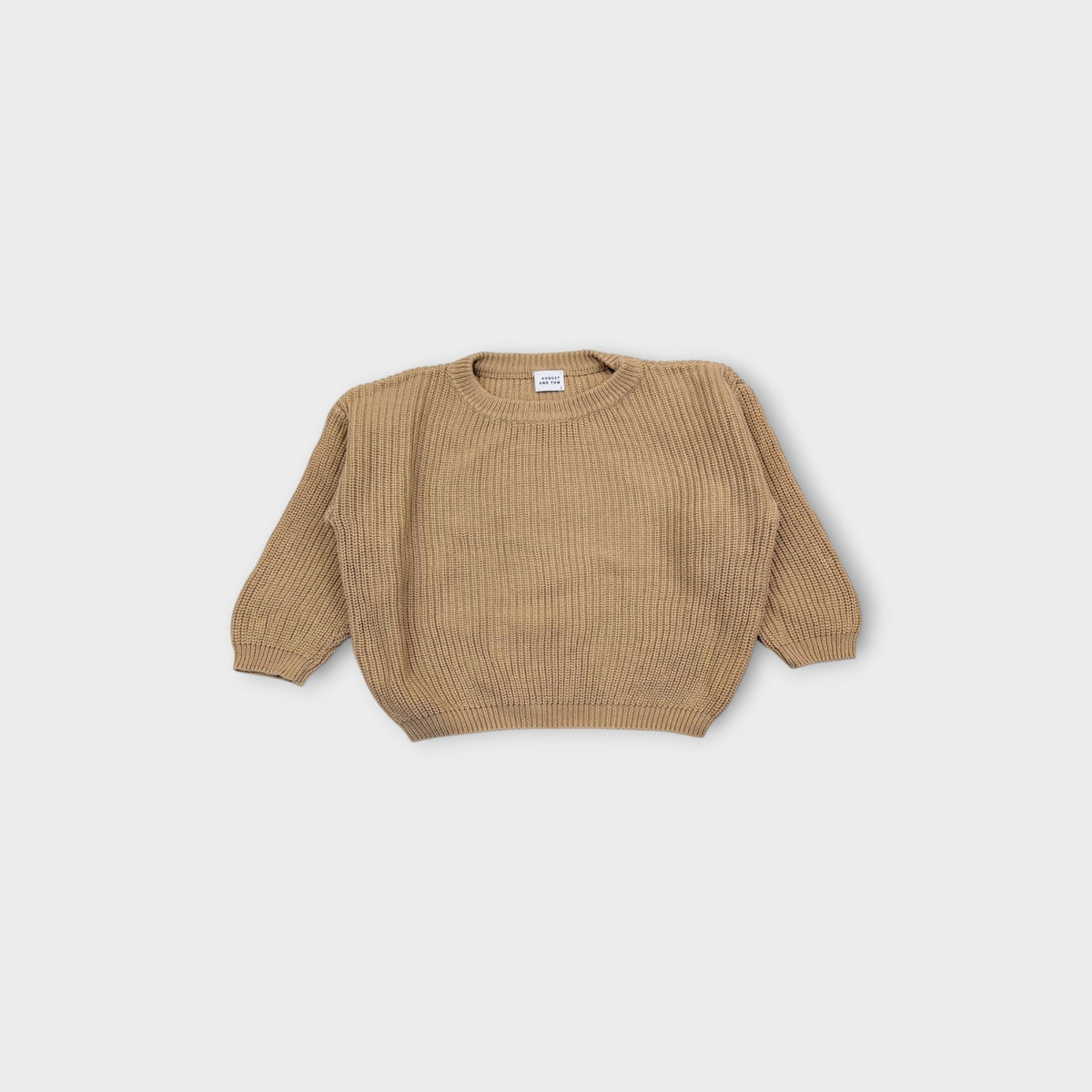 August and Tom Beige Knit Jumper, Size 2