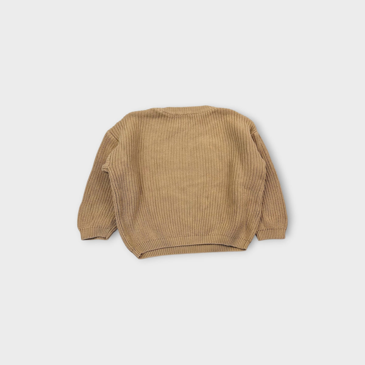 August and Tom Beige Knit Jumper, Size 2