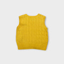 Retro Yellow Cable Knit RL Vest, Size 1