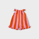 Pink & Orange Stripe Romper, Size 0