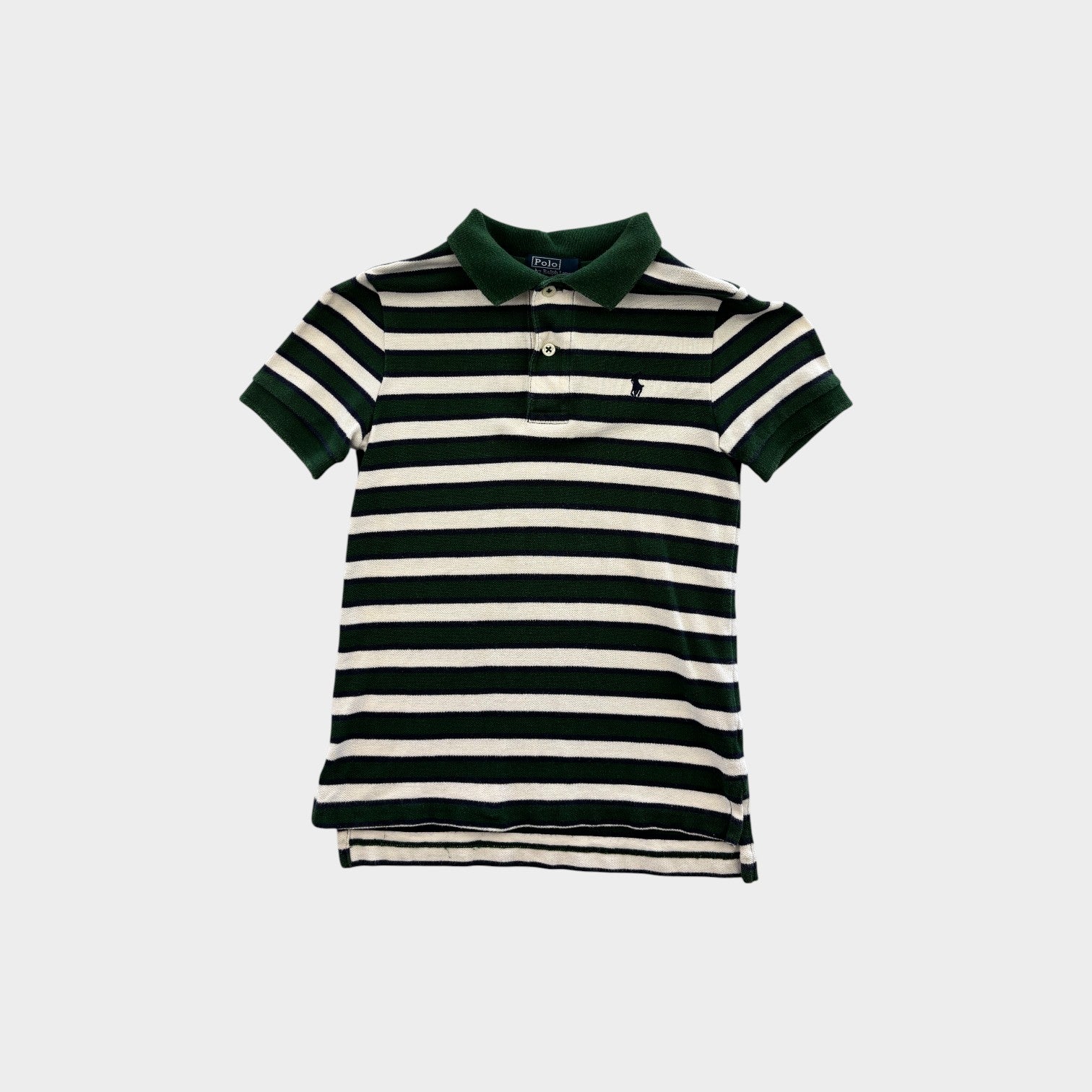 RL Green Stripe Polo Top, Size 5