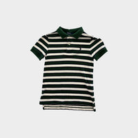 RL Green Stripe Polo Top, Size 5