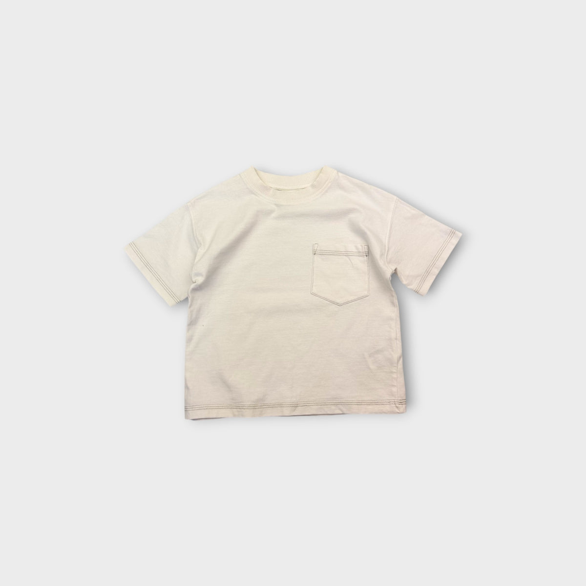 Boxy White T-Shirt, Size 3