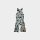 Vintage Western Sheriff Print Overalls, Size 5-6