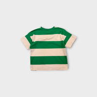 Green & White Stripe T-Shirt, Size 4-5