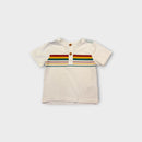 White Retro-Style T-Shirt, Size 1