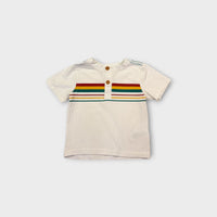 White Retro-Style T-Shirt, Size 1