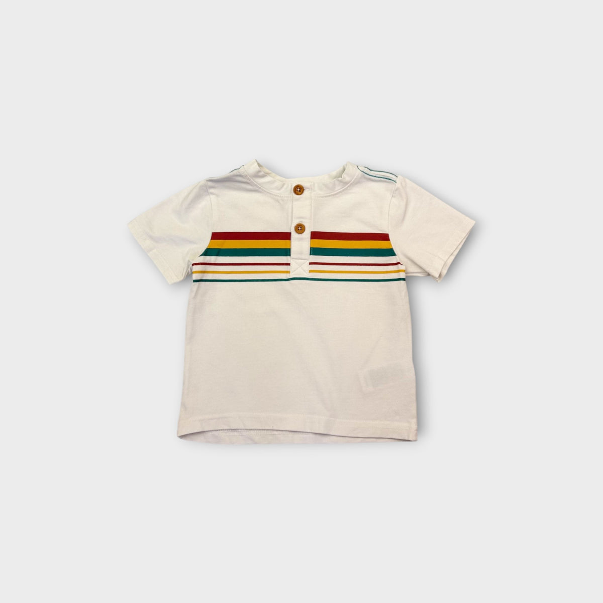 White Retro-Style T-Shirt, Size 1