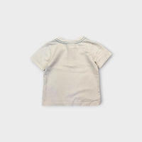 White Retro-Style T-Shirt, Size 1