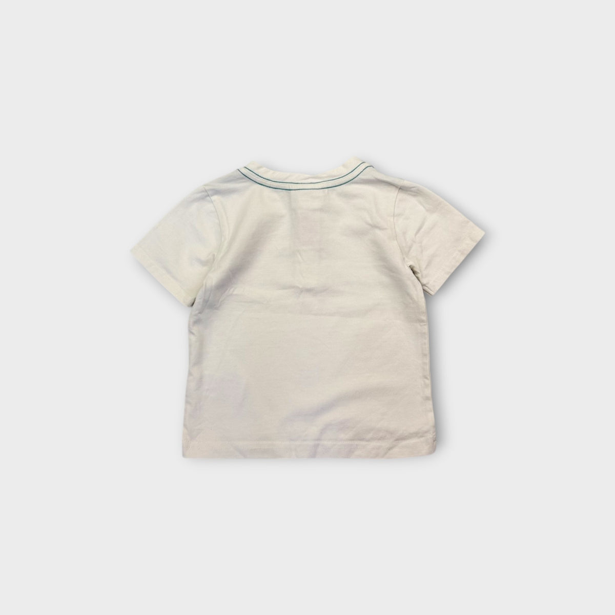 White Retro-Style T-Shirt, Size 1