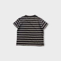 Grey and White Stripe T-Shirt, Size 4