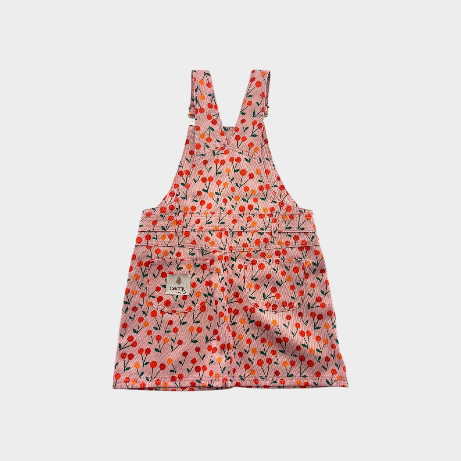 Peggy Cherry Pinafore Dress, Size 8