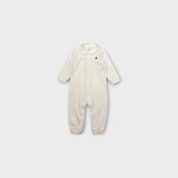 RL White Polo Onesie, Size 0