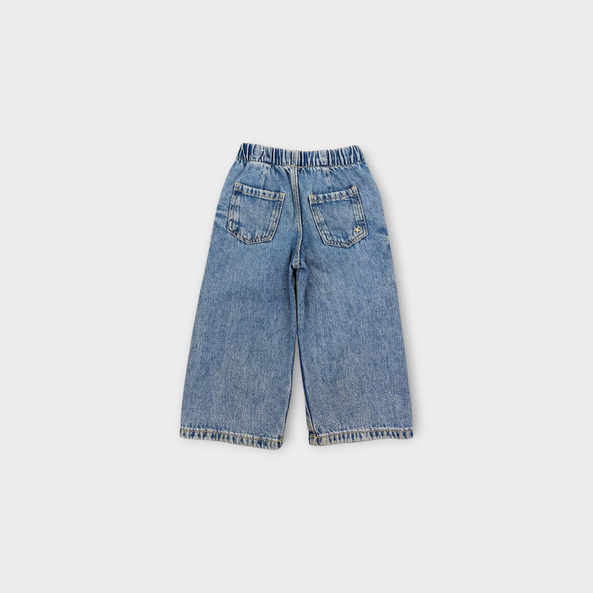 Blue Denim Wide Pants, Size 2