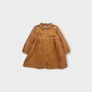 Brown Corduroy Long Sleeve Dress, Size 3