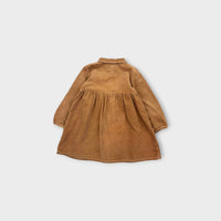 Brown Corduroy Long Sleeve Dress, Size 3