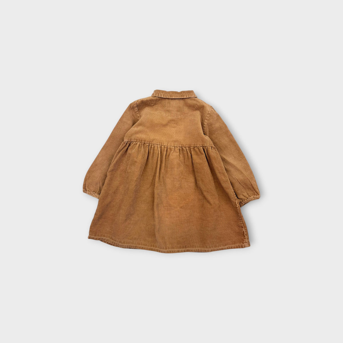 Brown Corduroy Long Sleeve Dress, Size 3