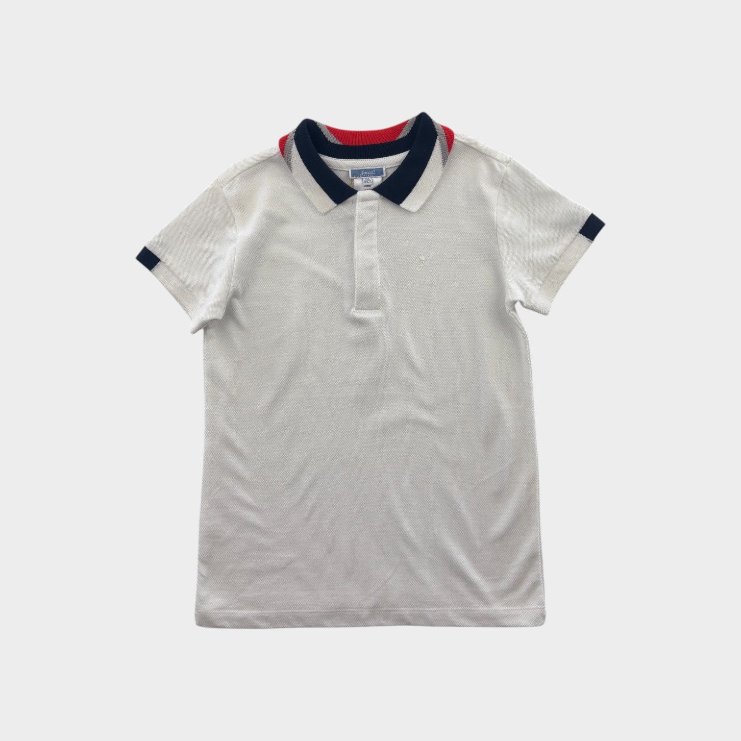 Jacadi Paris White Polo, Size 8
