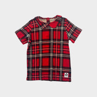 Mini Rodini Red Plaid Top, Size 7-8