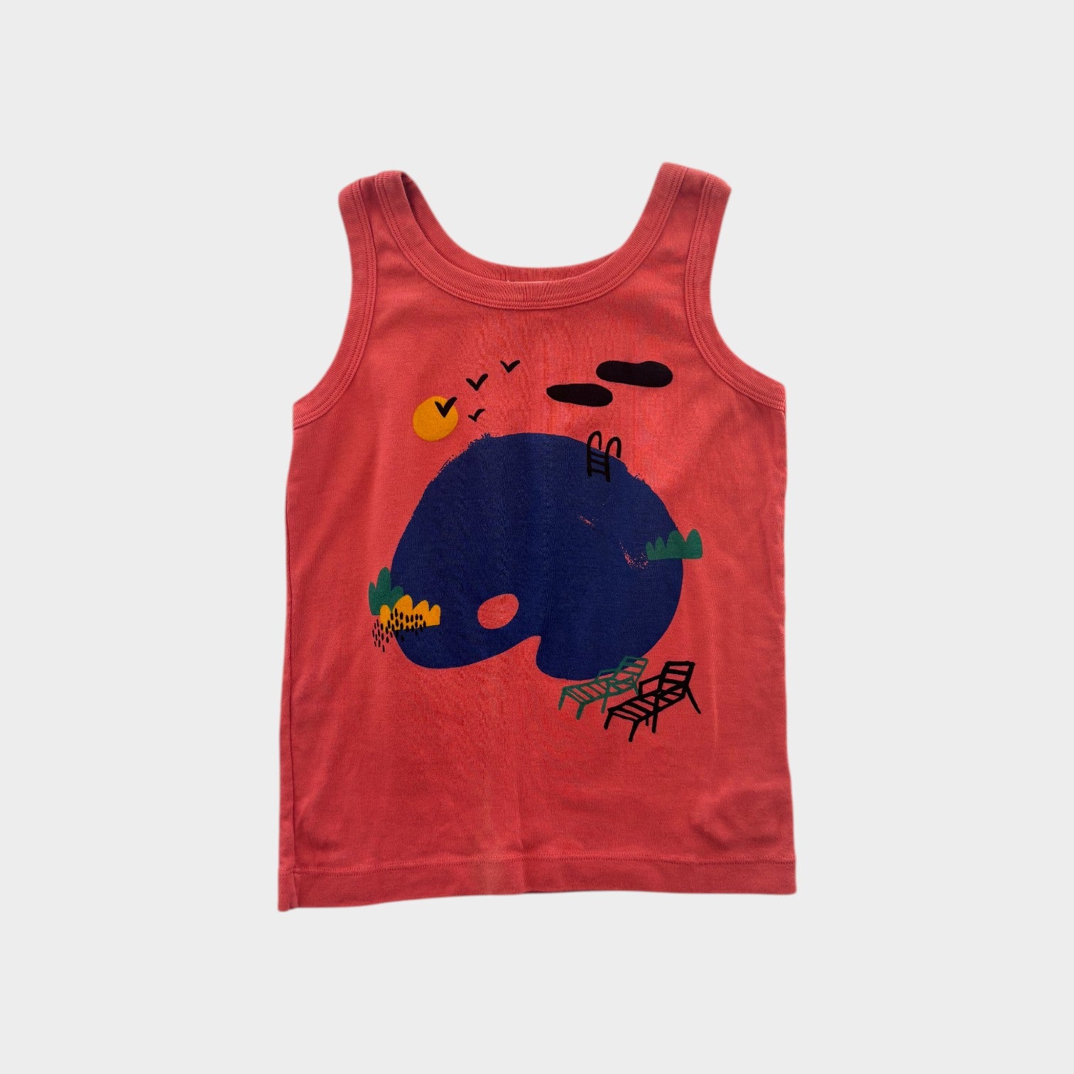 Bobo Choses Dusty Red Singlet, Size 8