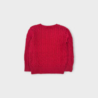 Polo Ralph Lauren Red Cable Knit Jumper, Size 5