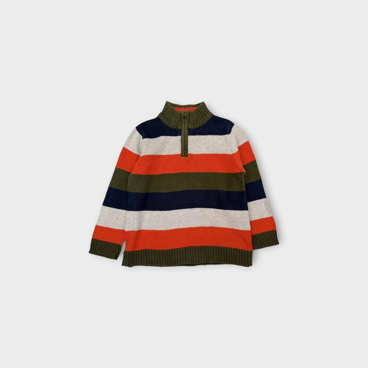Retro Knit Quarter Zip Jumper, Size 5