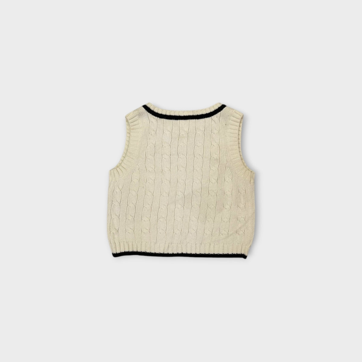 Vintage TH Cable Knit Vest, Size 00