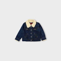 Retro Denim Fur Collar Jacket, Size 3