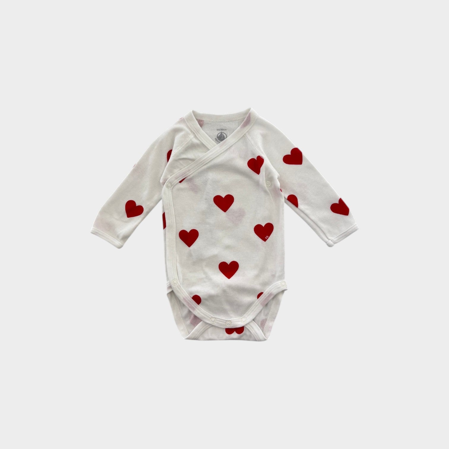 Petit Bateau Love Heart Bodysuit, Size 000