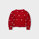 Oobi Red Pom-Pom Cardigan, Size 3
