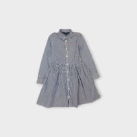 RL Stripe Long Sleeve Dress, Size 6