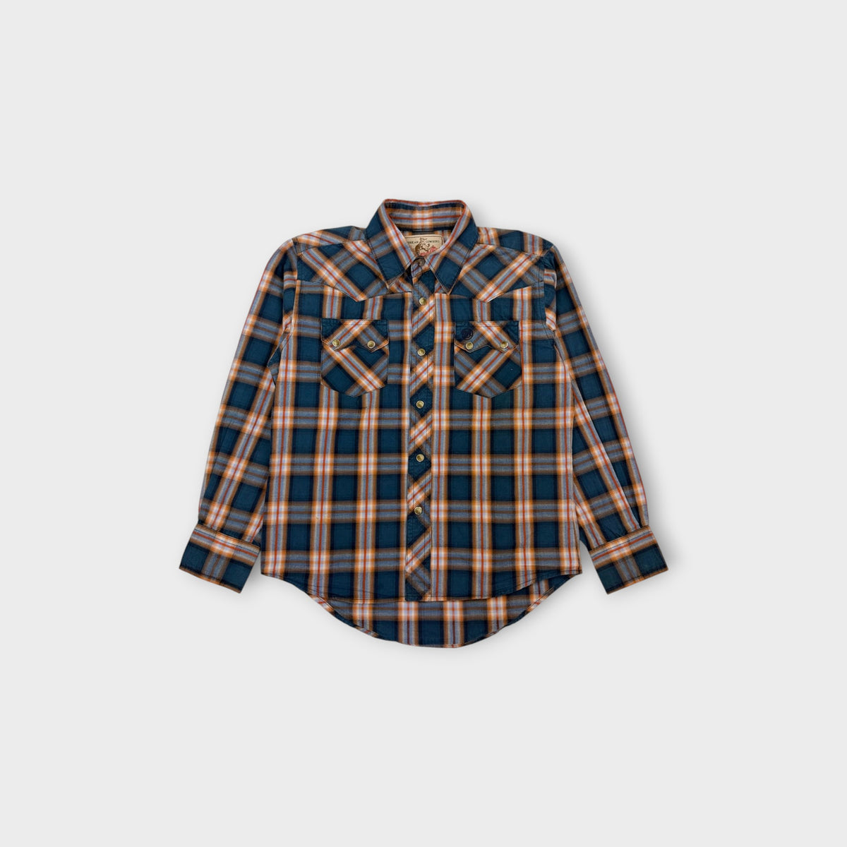 Vintage Wrangler Plaid Long Sleeve Shirt, Size 7