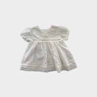 Purebaby White Embroidered Dress, Size 000