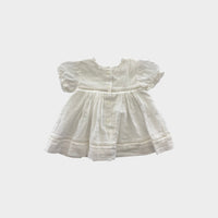 Purebaby White Embroidered Dress, Size 000