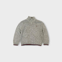 TH Grey Knit Quarter Zip Jumper, Size 18M